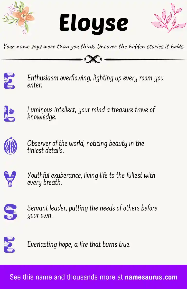 Acrostic poem about Eloyse.