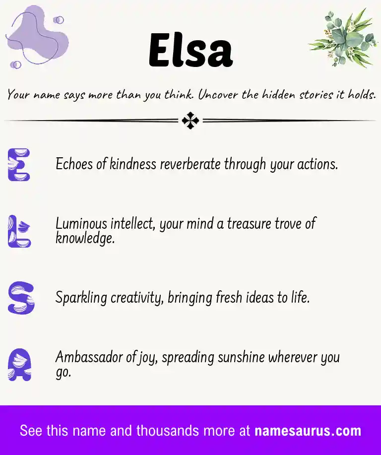 Acrostic poem about Elsa.