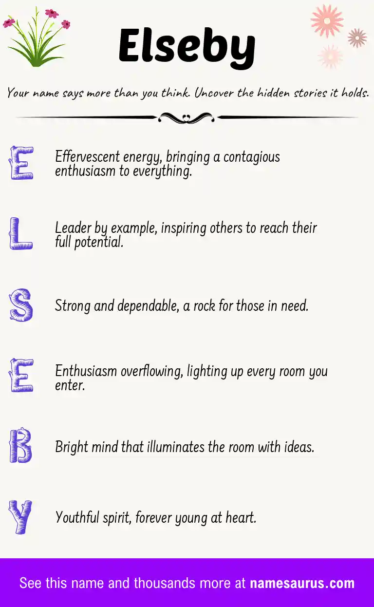 Acrostic poem about Elseby.