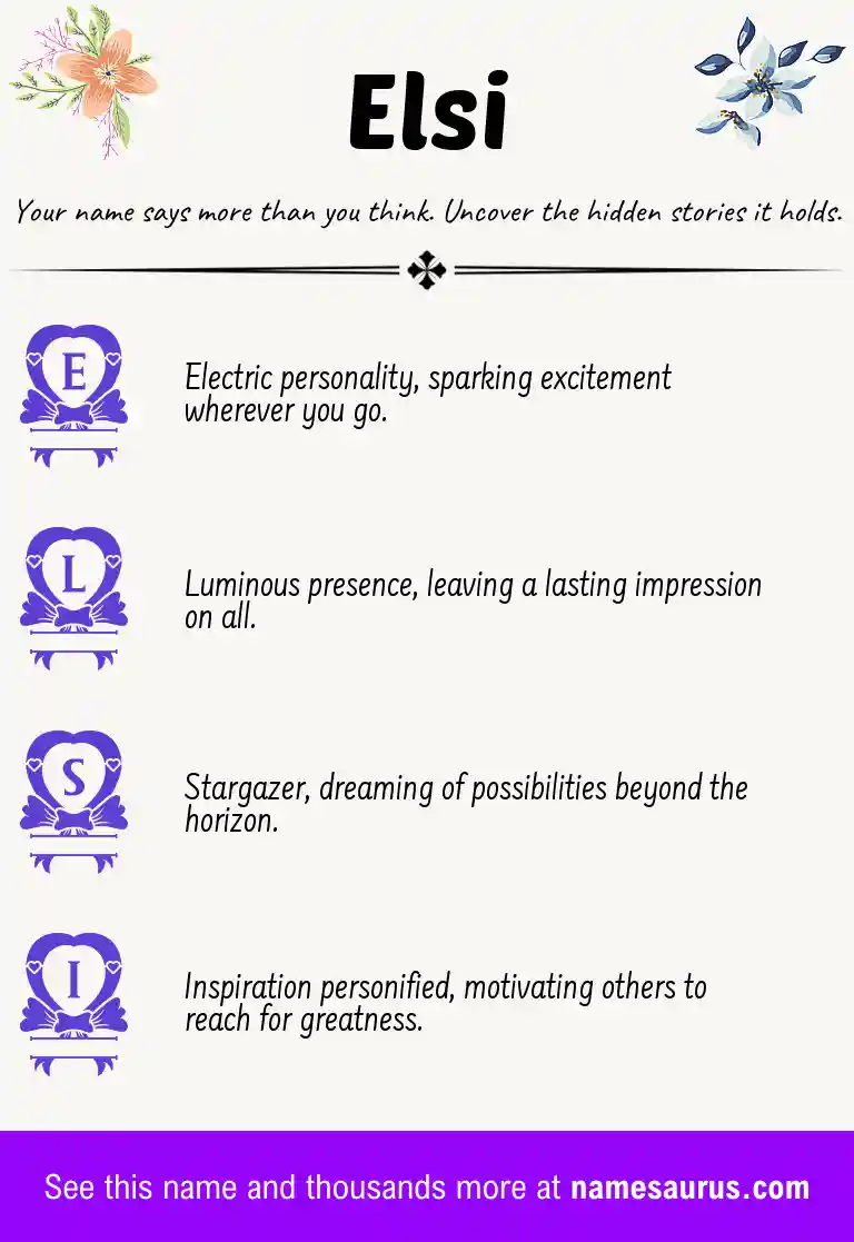 Acrostic poem about Elsi.