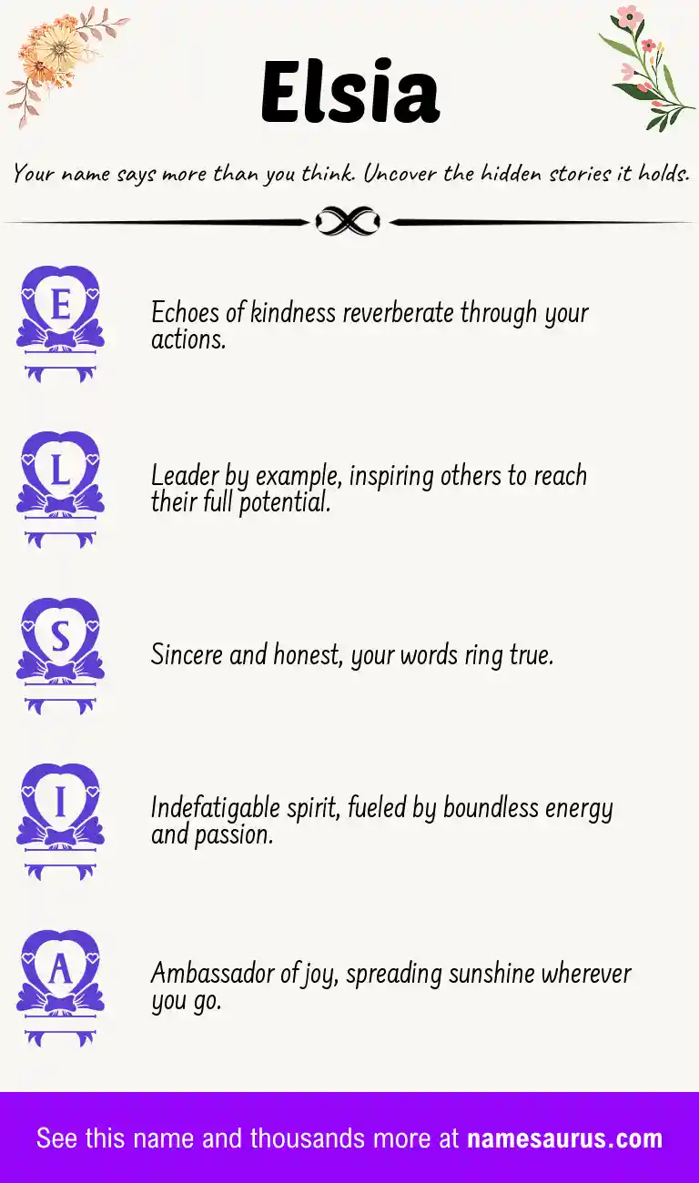 Acrostic poem about Elsia.