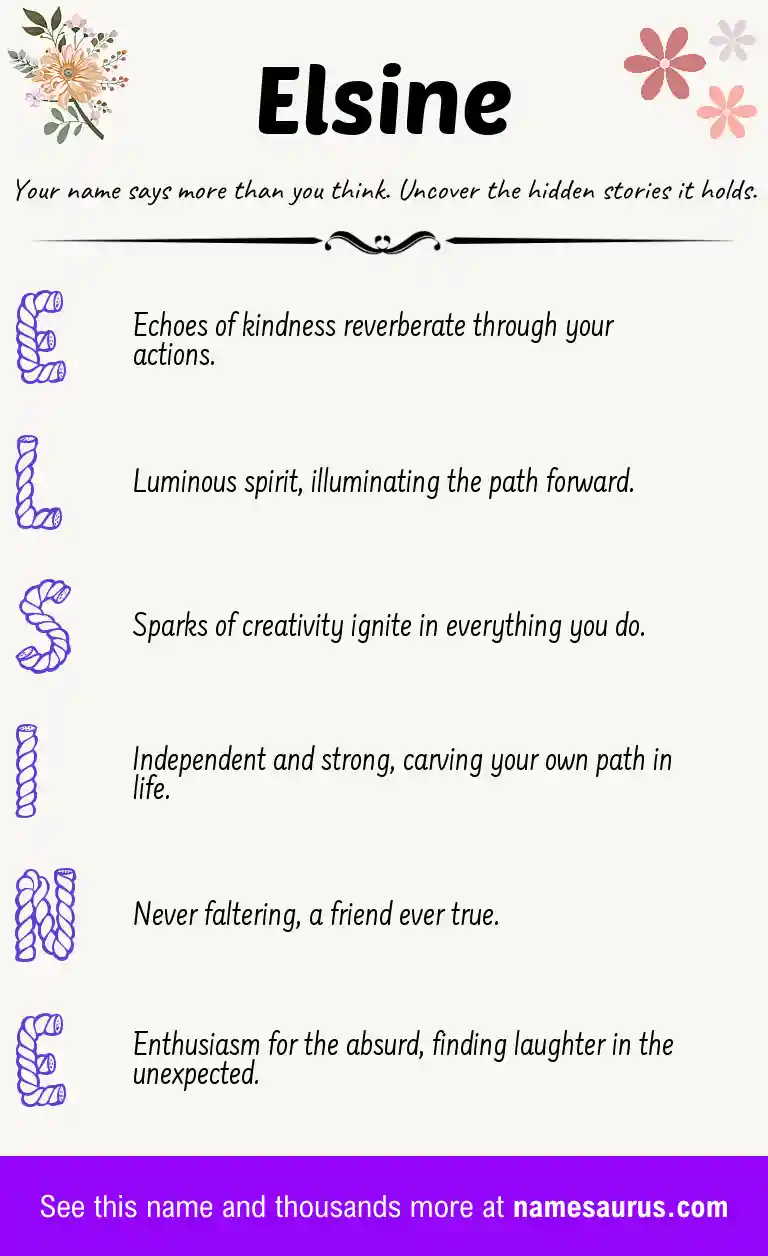 Acrostic poem about Elsine.