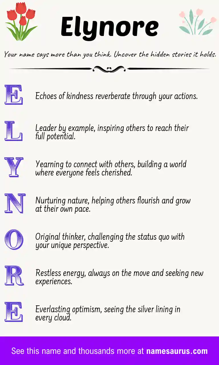 Acrostic poem about Elynore.