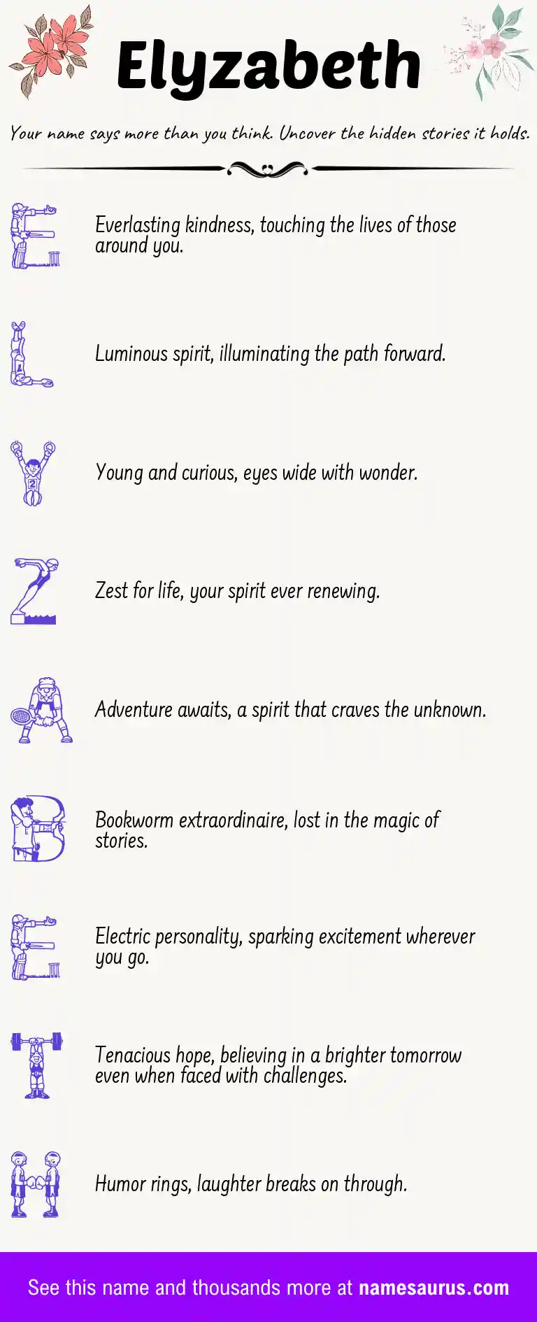 Acrostic poem about Elyzabeth.