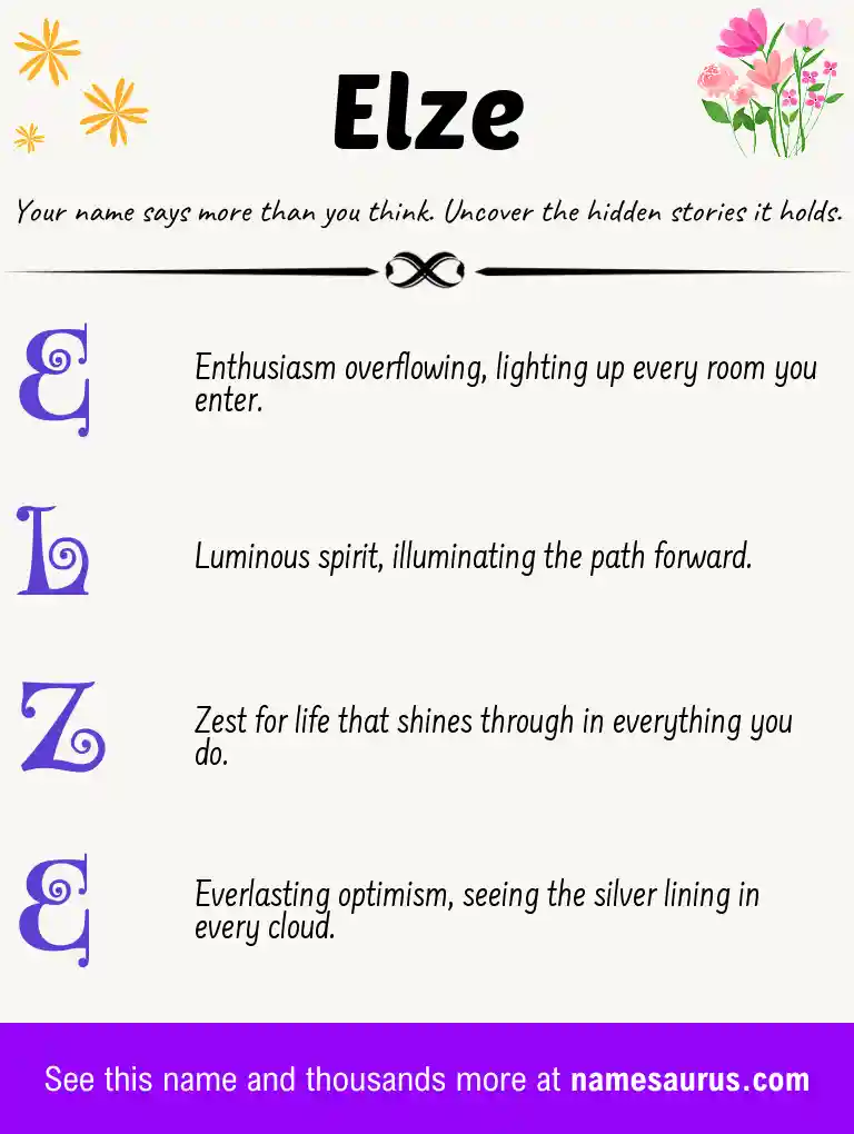 Acrostic poem about Elze.