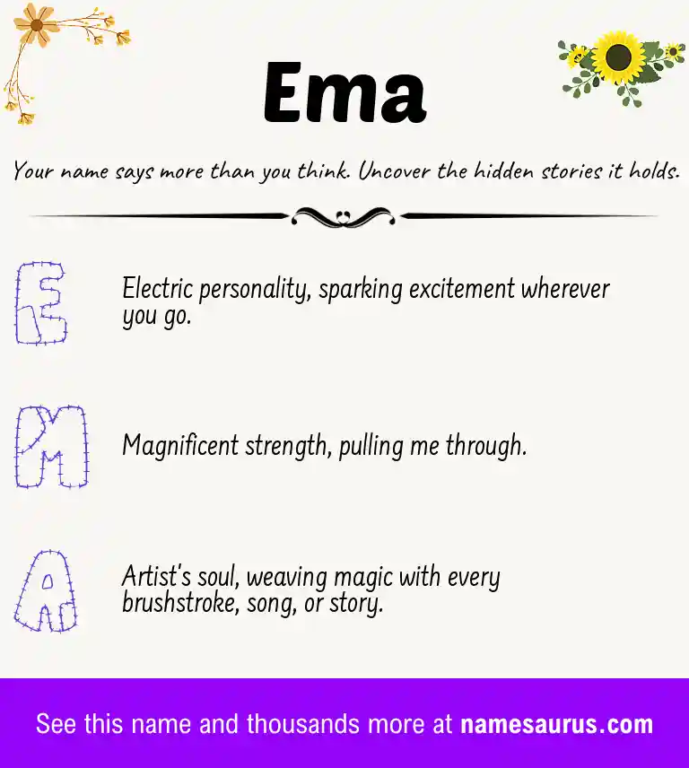 Acrostic poem about Ema.