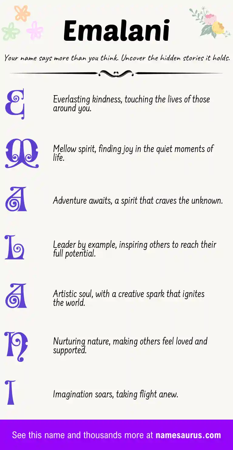 Acrostic poem about Emalani.