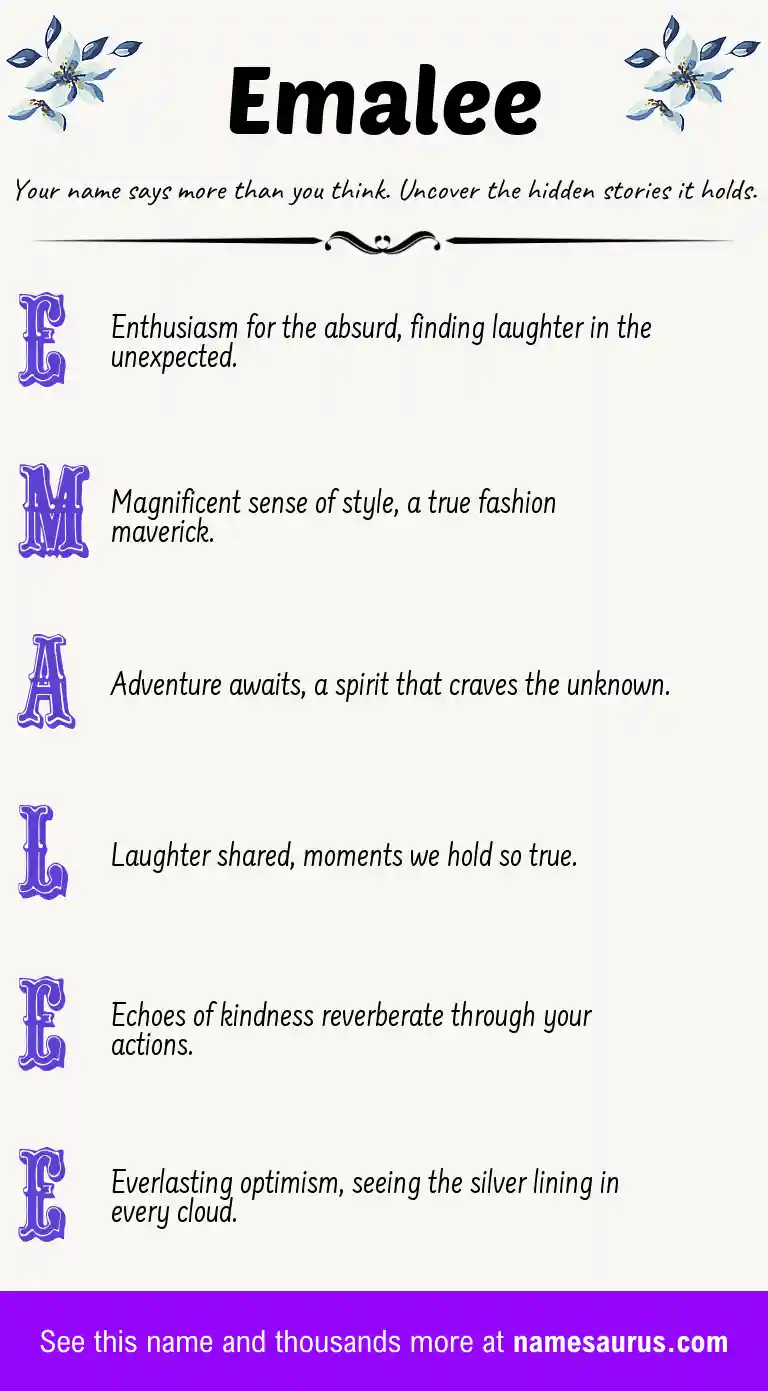 Acrostic poem about Emalee.
