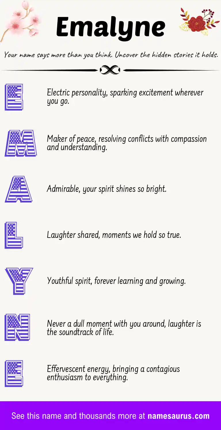 Acrostic poem about Emalyne.