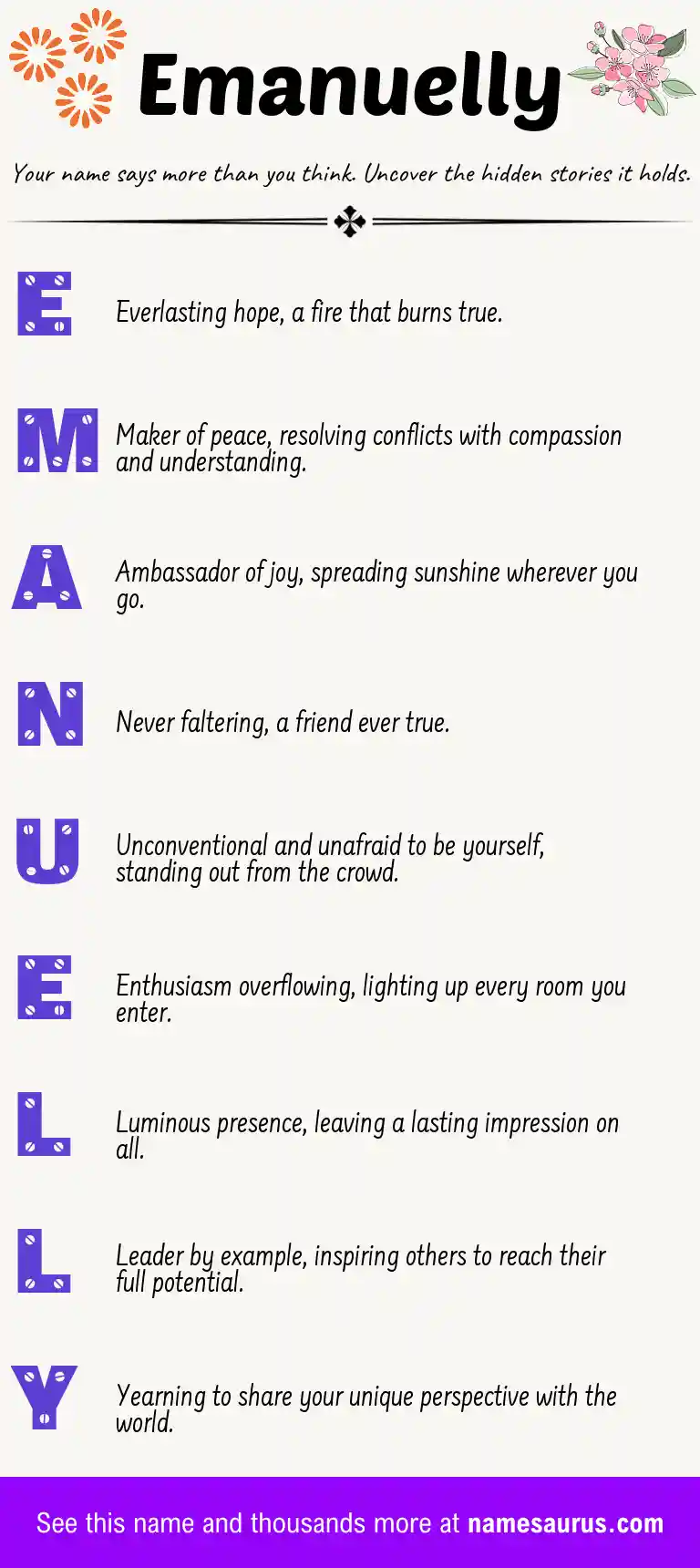Acrostic poem about Emanuelly.