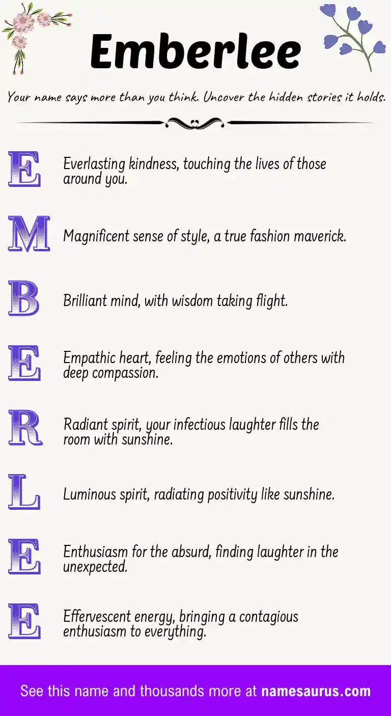 Acrostic poem about Emberlee.