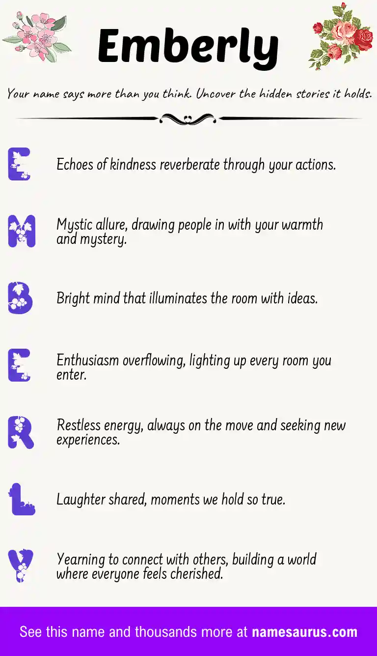 Acrostic poem about Emberly.