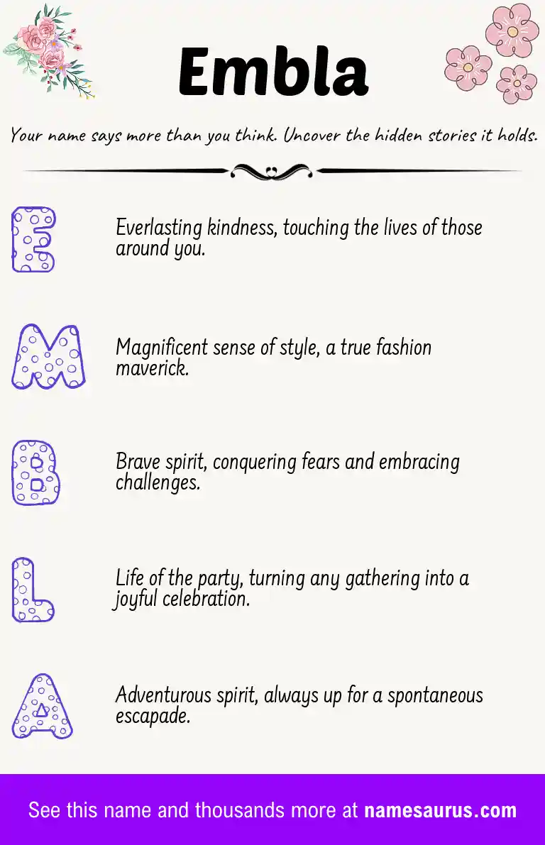 Acrostic poem about Embla.