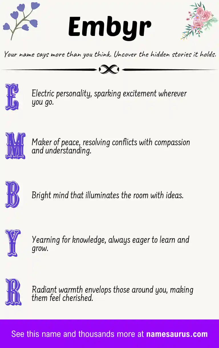Acrostic poem about Embyr.