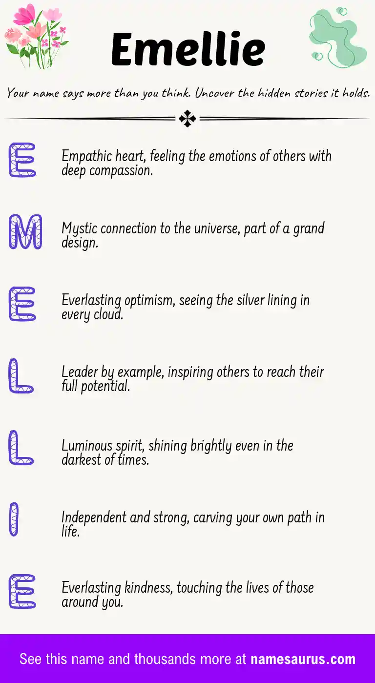 Acrostic poem about Emellie.