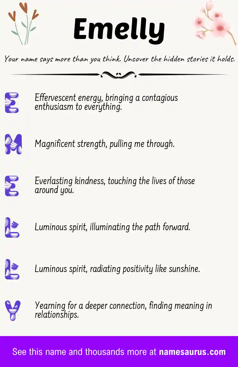 Acrostic poem about Emelly.