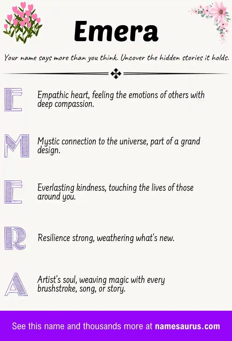 Acrostic poem about Emera.