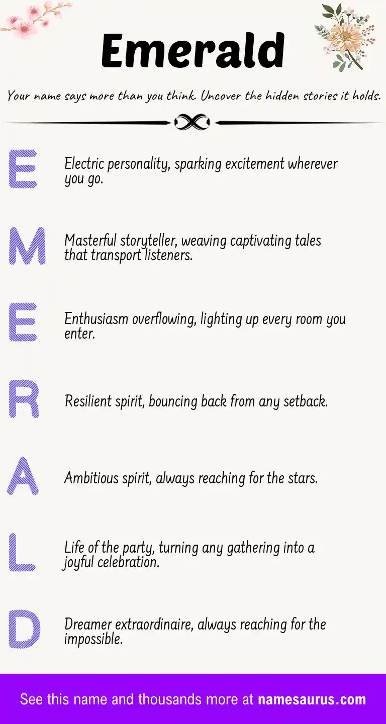 Acrostic poem about Emerald.