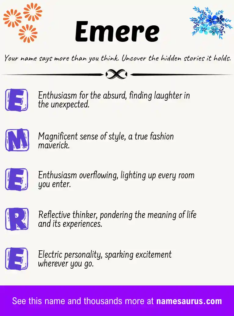 Acrostic poem about Emere.