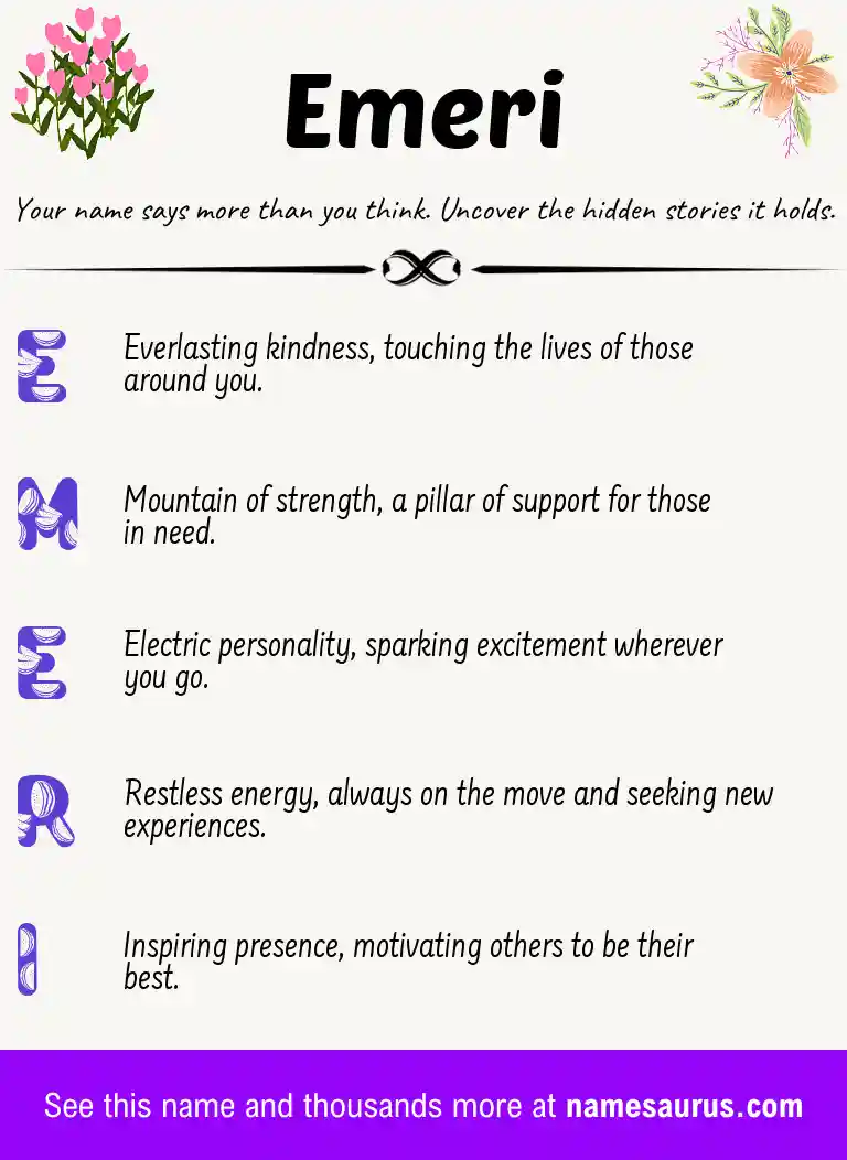 Acrostic poem about Emeri.