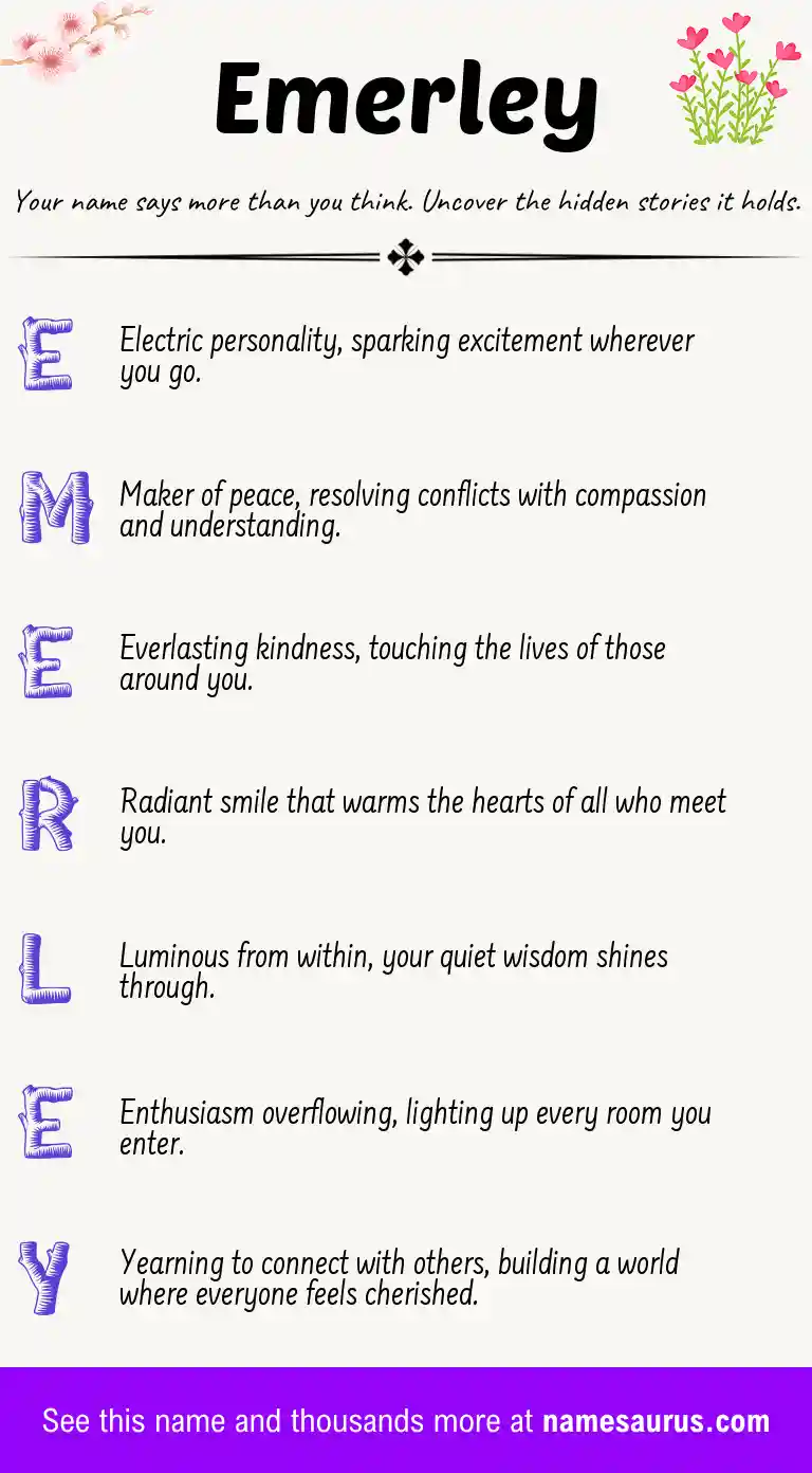 Acrostic poem about Emerley.