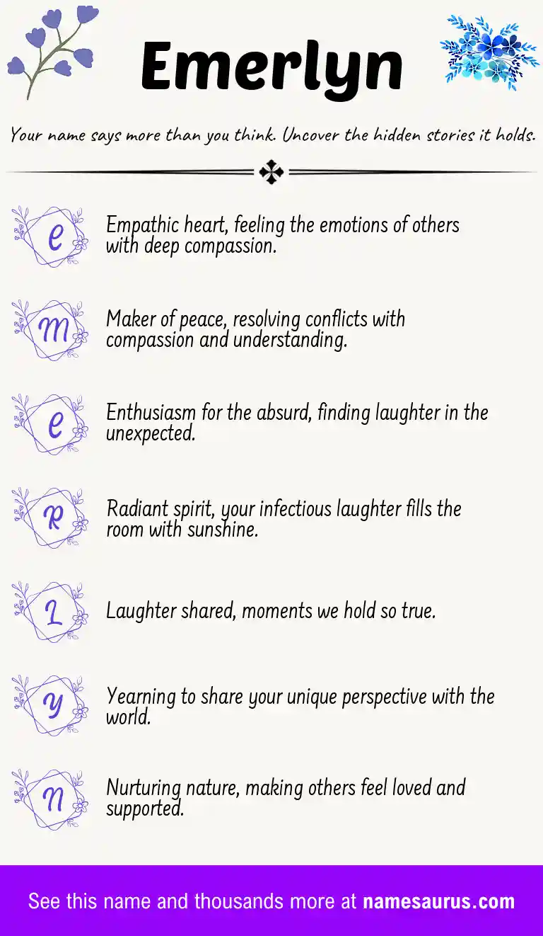 Acrostic poem about Emerlyn.