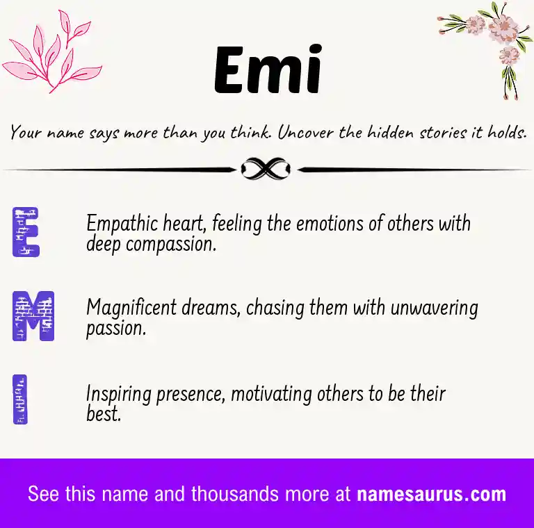 Acrostic poem about Emi.