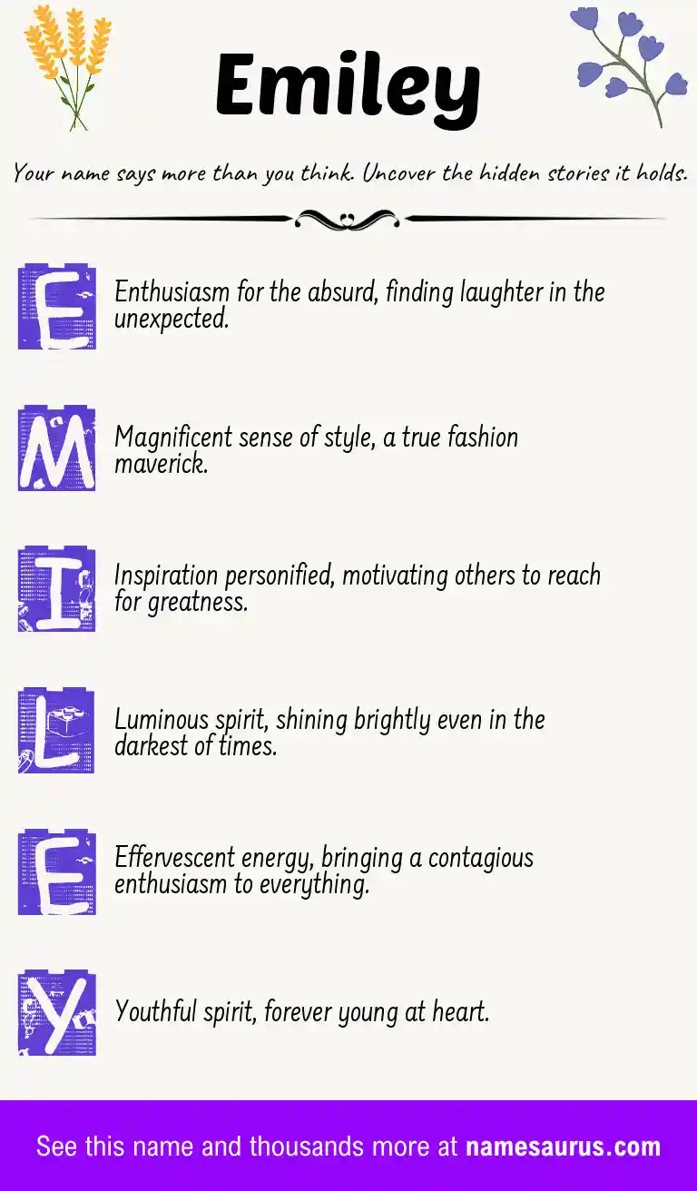 Acrostic poem about Emiley.