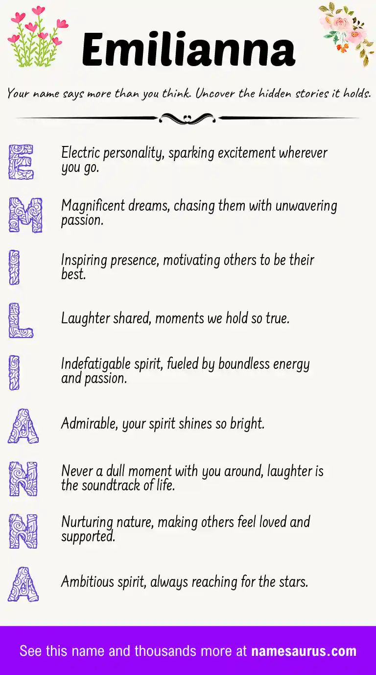 Acrostic poem about Emilianna.