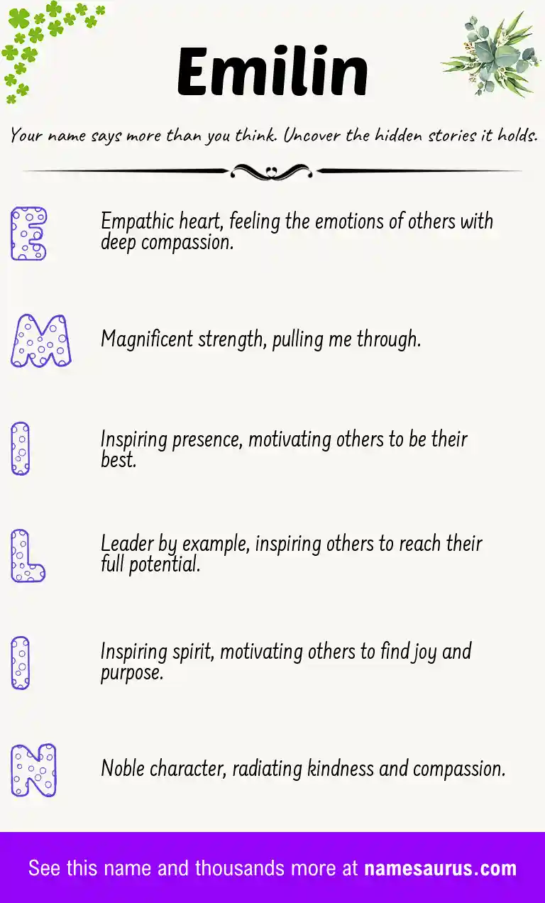Acrostic poem about Emilin.