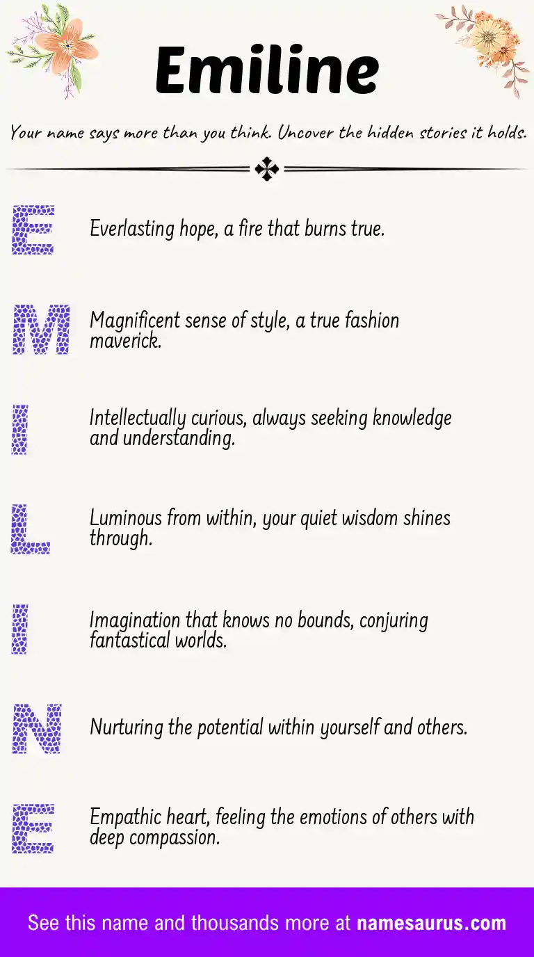 Acrostic poem about Emiline.