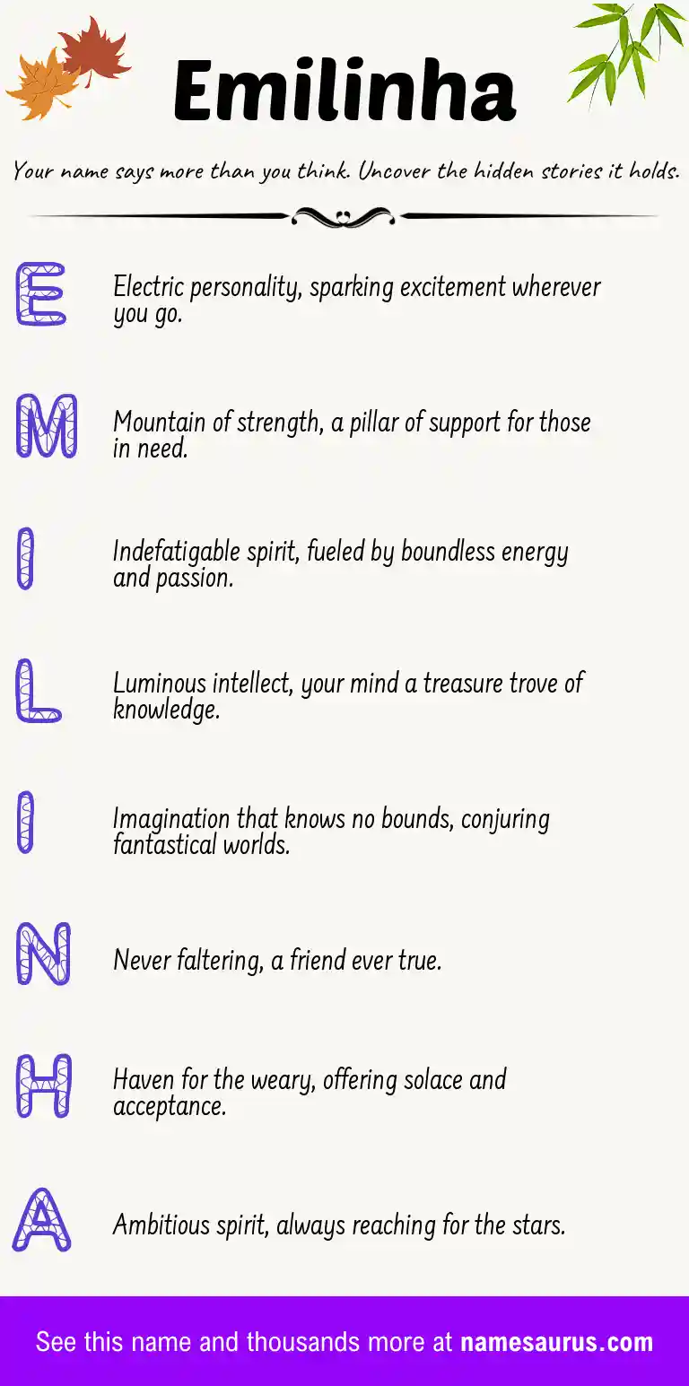 Acrostic poem about Emilinha.