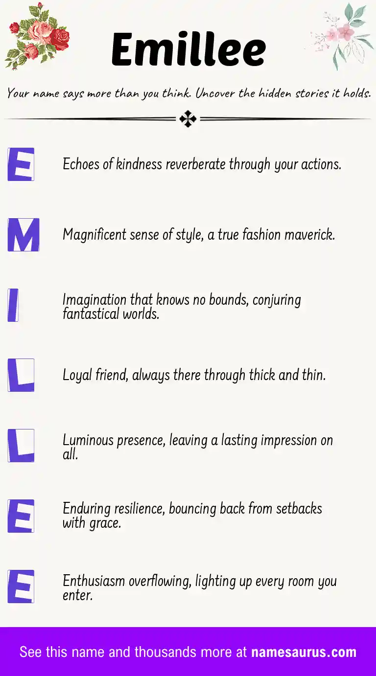 Acrostic poem about Emillee.