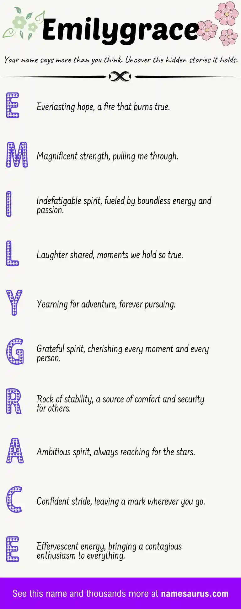 Acrostic poem about Emilygrace.