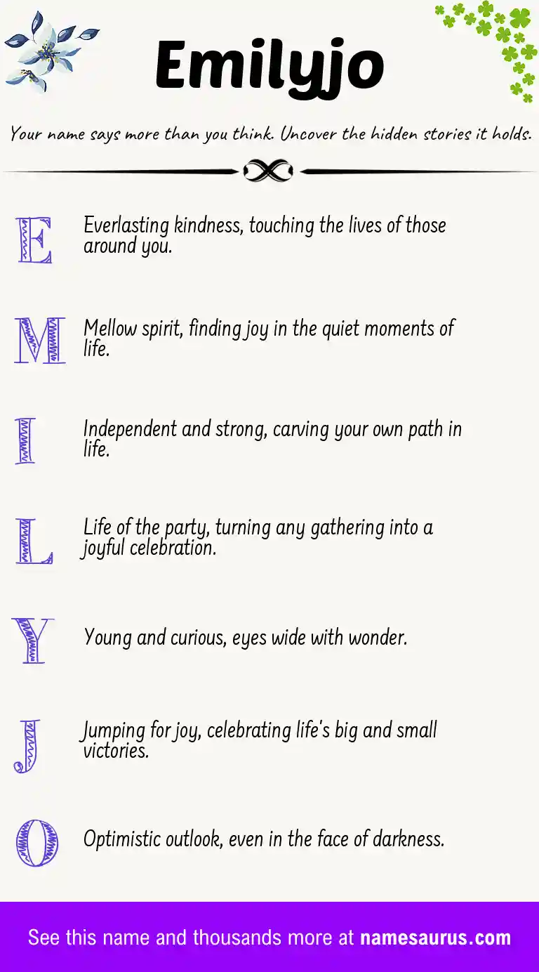 Acrostic poem about Emilyjo.