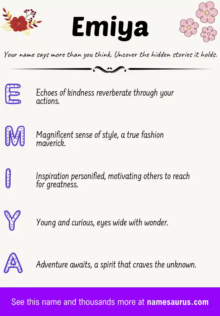 Acrostic poem about Emiya.