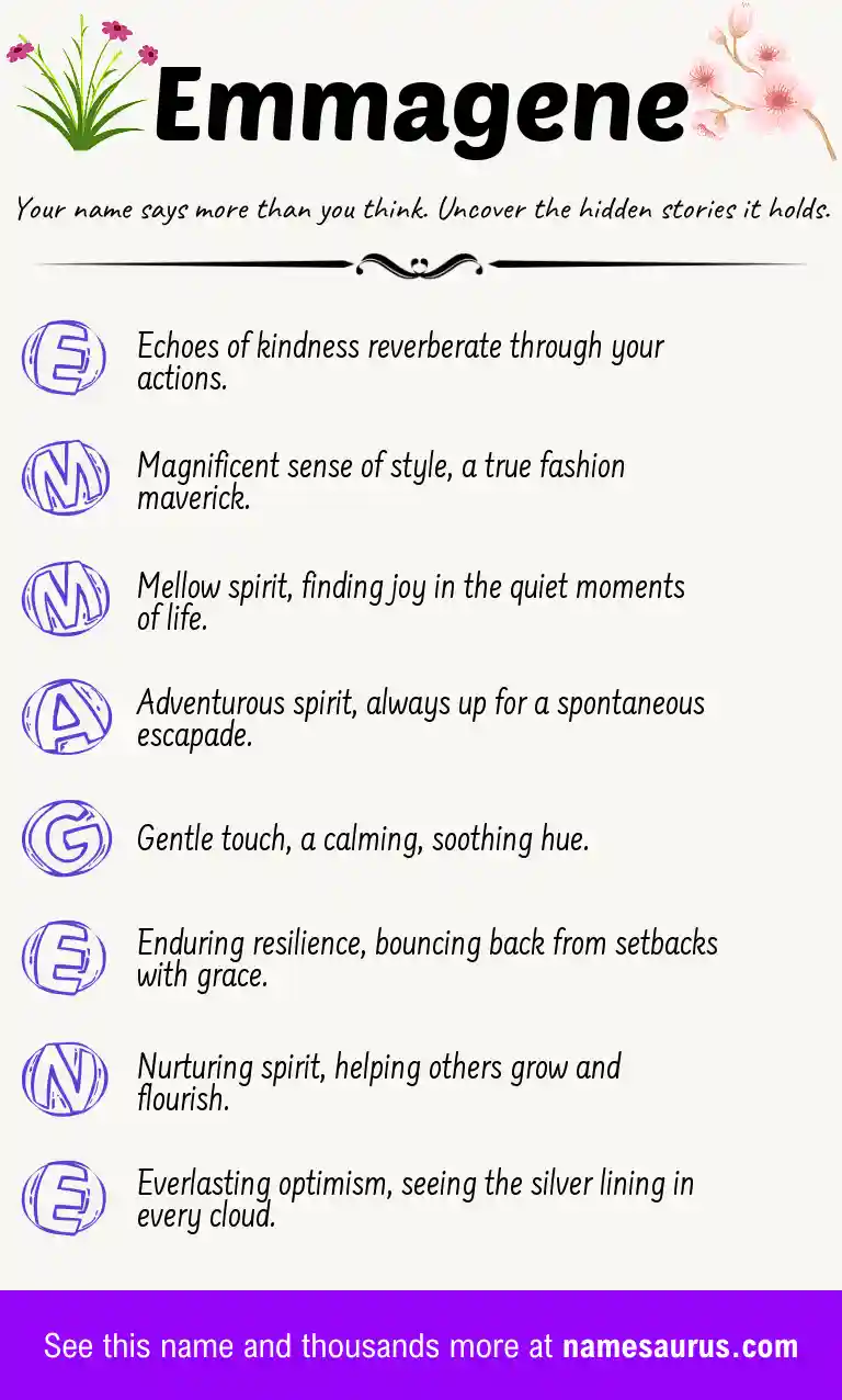 Acrostic poem about Emmagene.