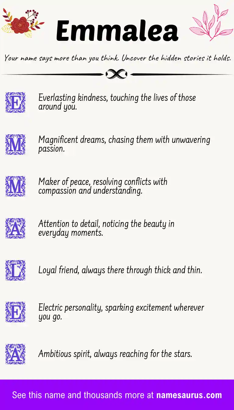 Acrostic poem about Emmalea.