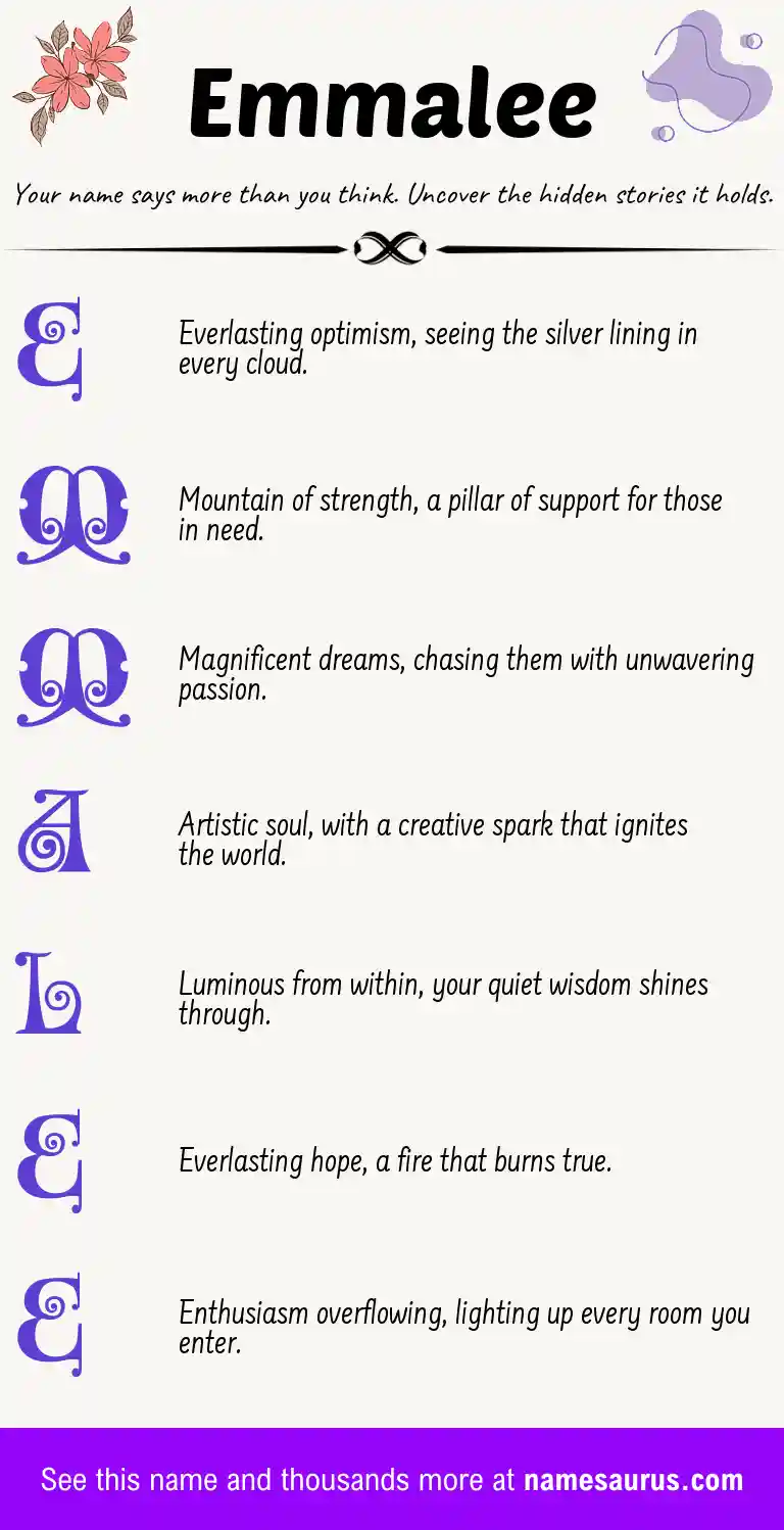 Acrostic poem about Emmalee.