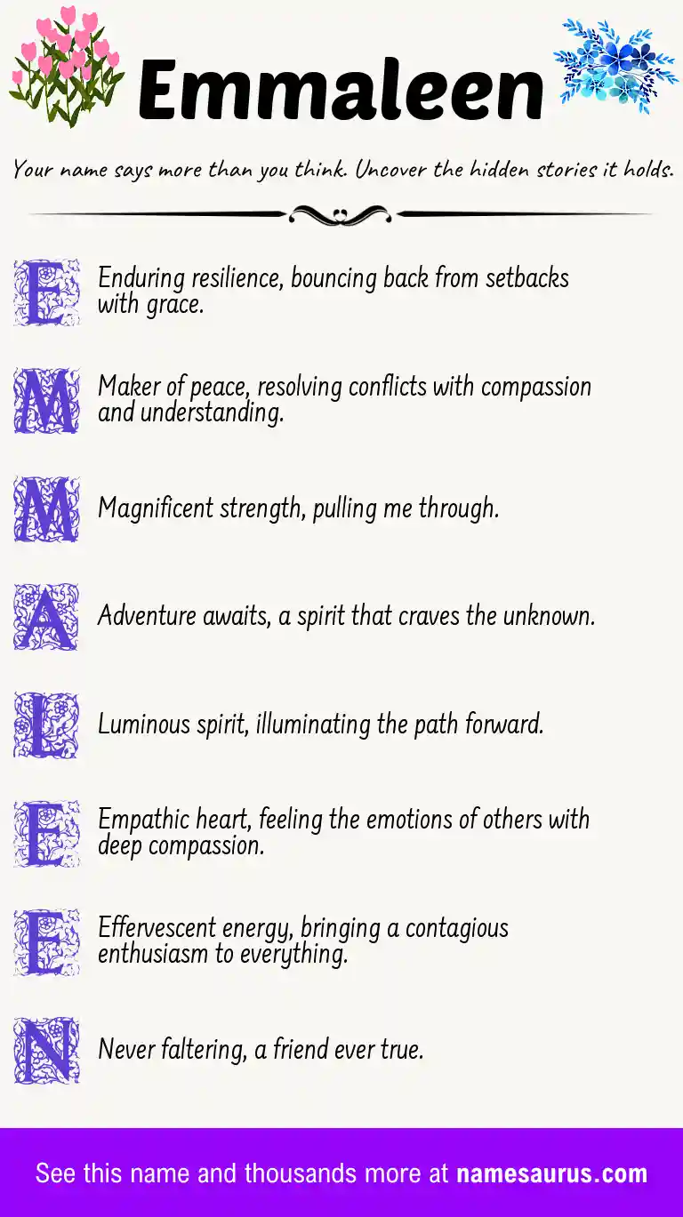 Acrostic poem about Emmaleen.