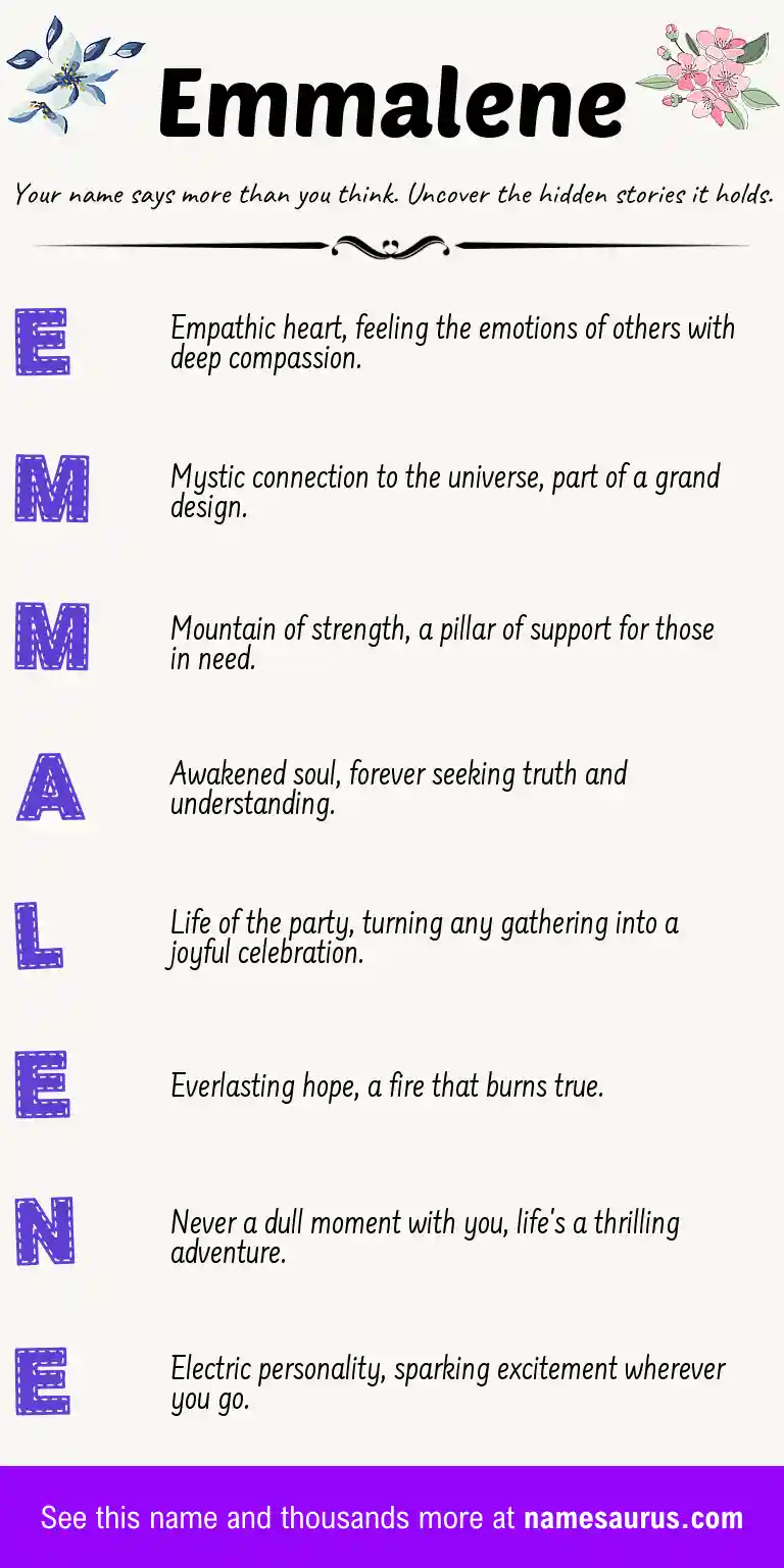 Acrostic poem about Emmalene.