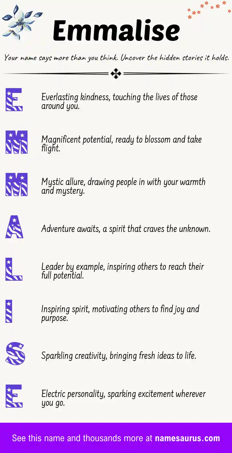 Acrostic poem about Emmalise.