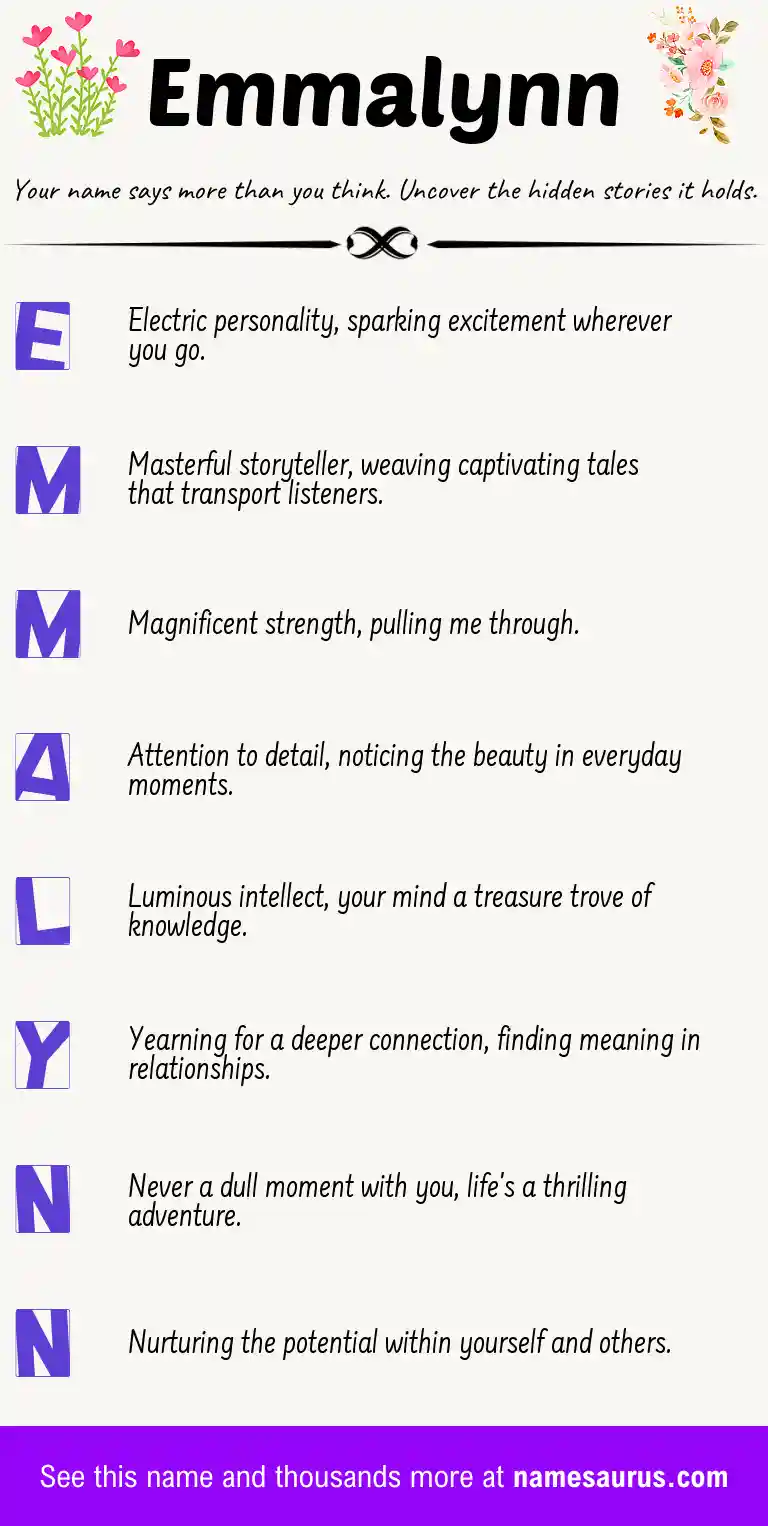Acrostic poem about Emmalynn.