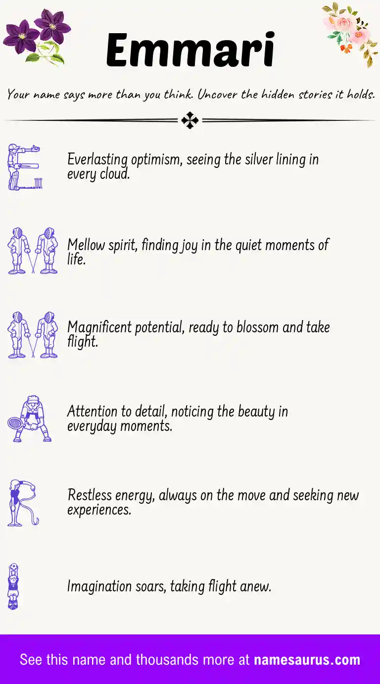 Acrostic poem about Emmari.