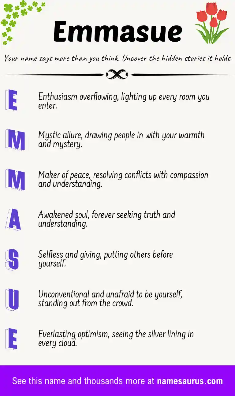 Acrostic poem about Emmasue.