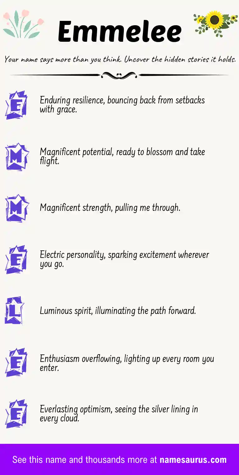 Acrostic poem about Emmelee.