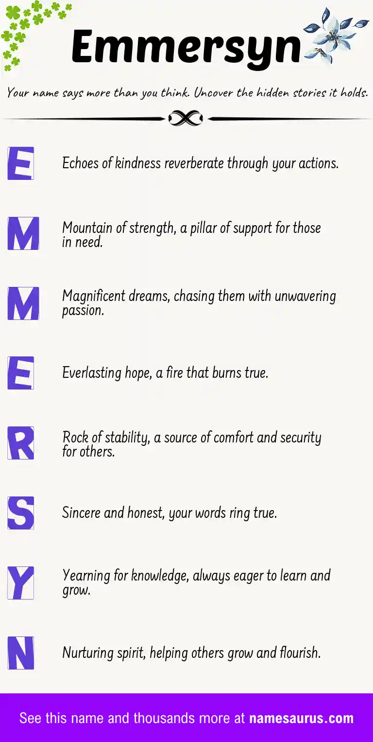 Acrostic poem about Emmersyn.