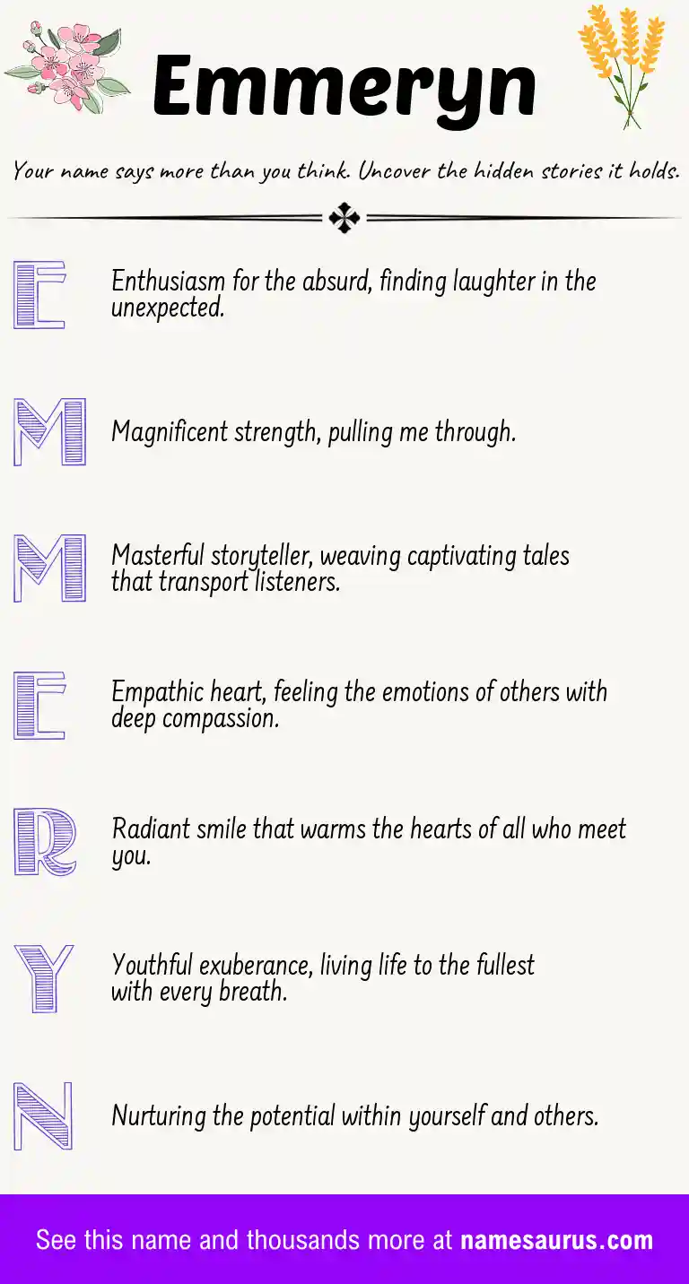Acrostic poem about Emmeryn.