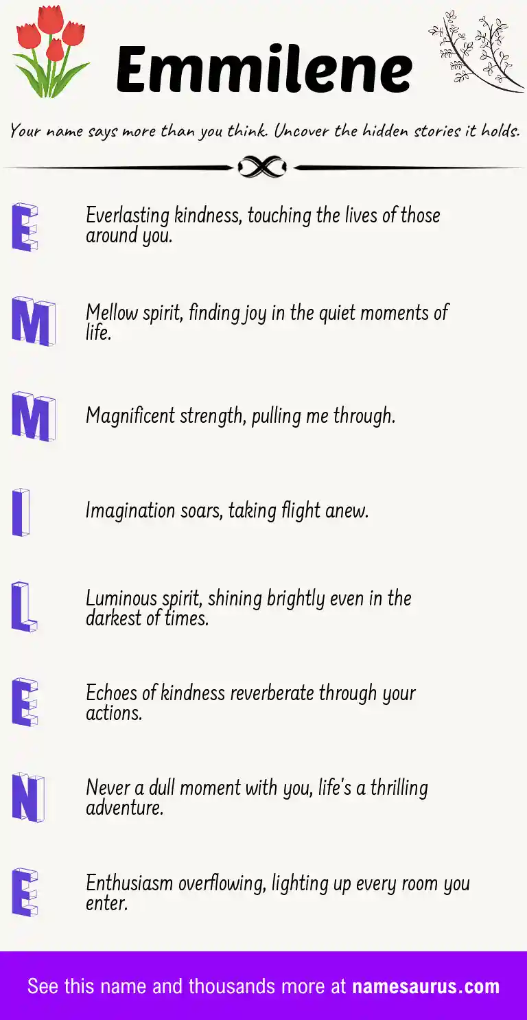 Acrostic poem about Emmilene.