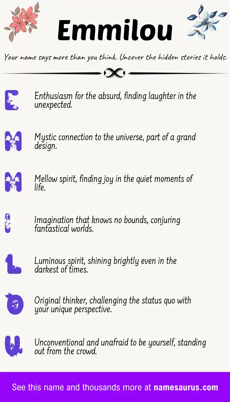 Acrostic poem about Emmilou.